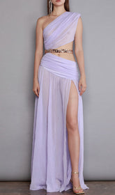 Geteiltes Maxikleid in Lavendel